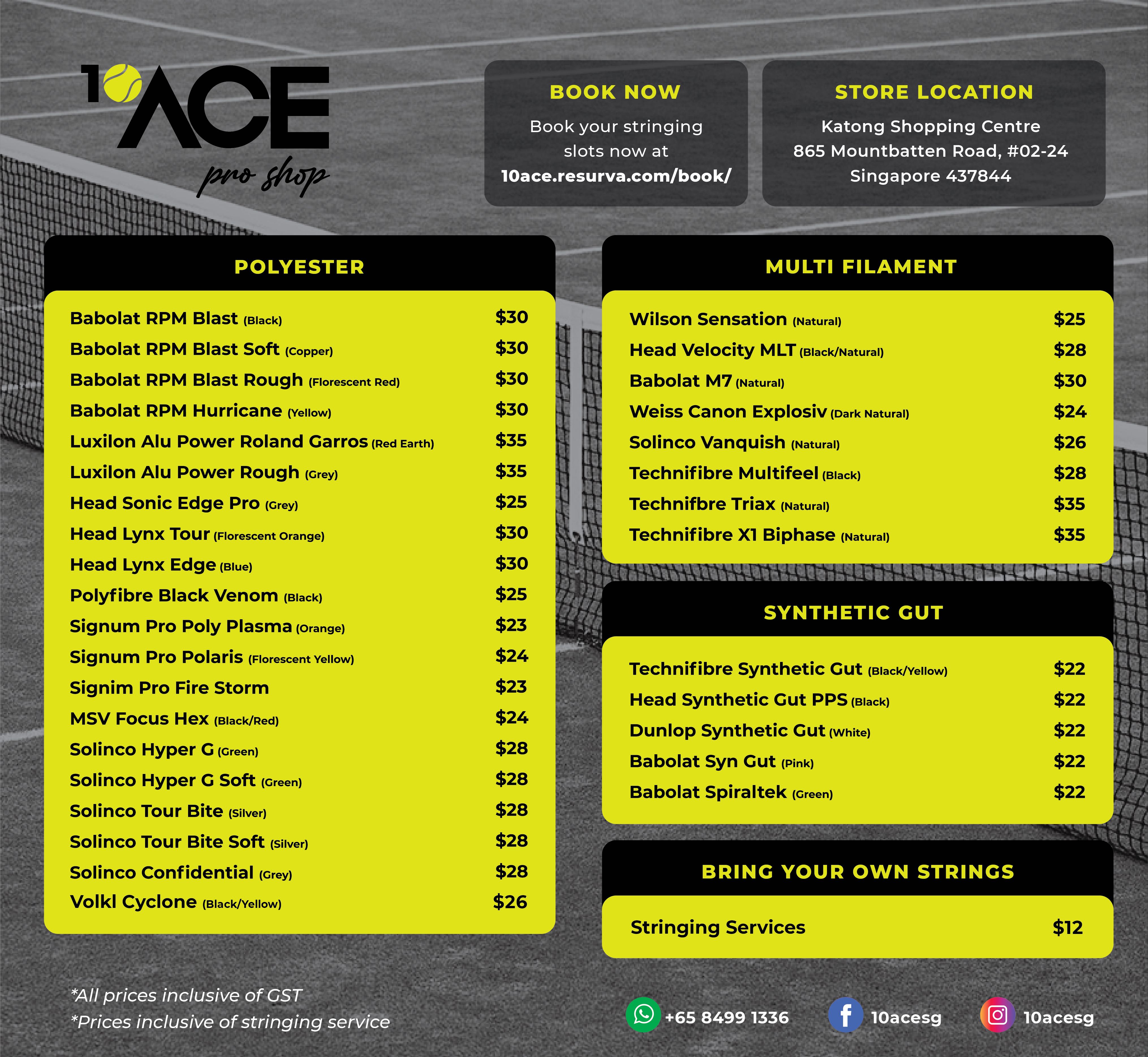 Tennis ReStringing, Sports Equipment, Sports & Games, Racket & Ball