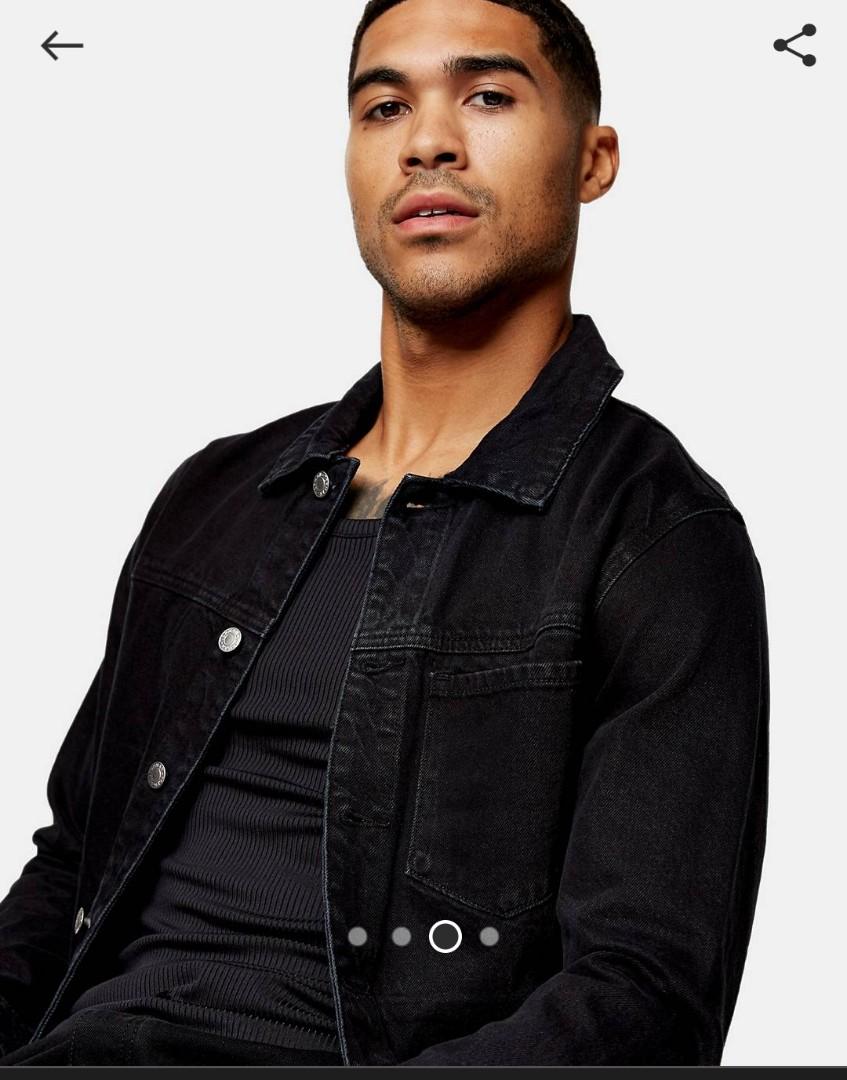 Topman black shop denim jacket