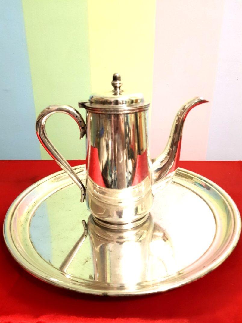 Vintage coffee chocolate pot pitcher (Category: Coffee & Tea Tableware) located in Imus. Submitted by mostlyvintage (Listing ID 1123699688, Image 1). Description: 🎀 vintage silver-nickle coffee/choco pot/pitcher 🎀 🎀 visible signs of normal usage (scratches) and old age (oxidation) that add charm and character to the items 🎀 🎀 can regain its sheen and luster when polished & buffed properly 🎀 as i can't find the time to polish them, i'm selli