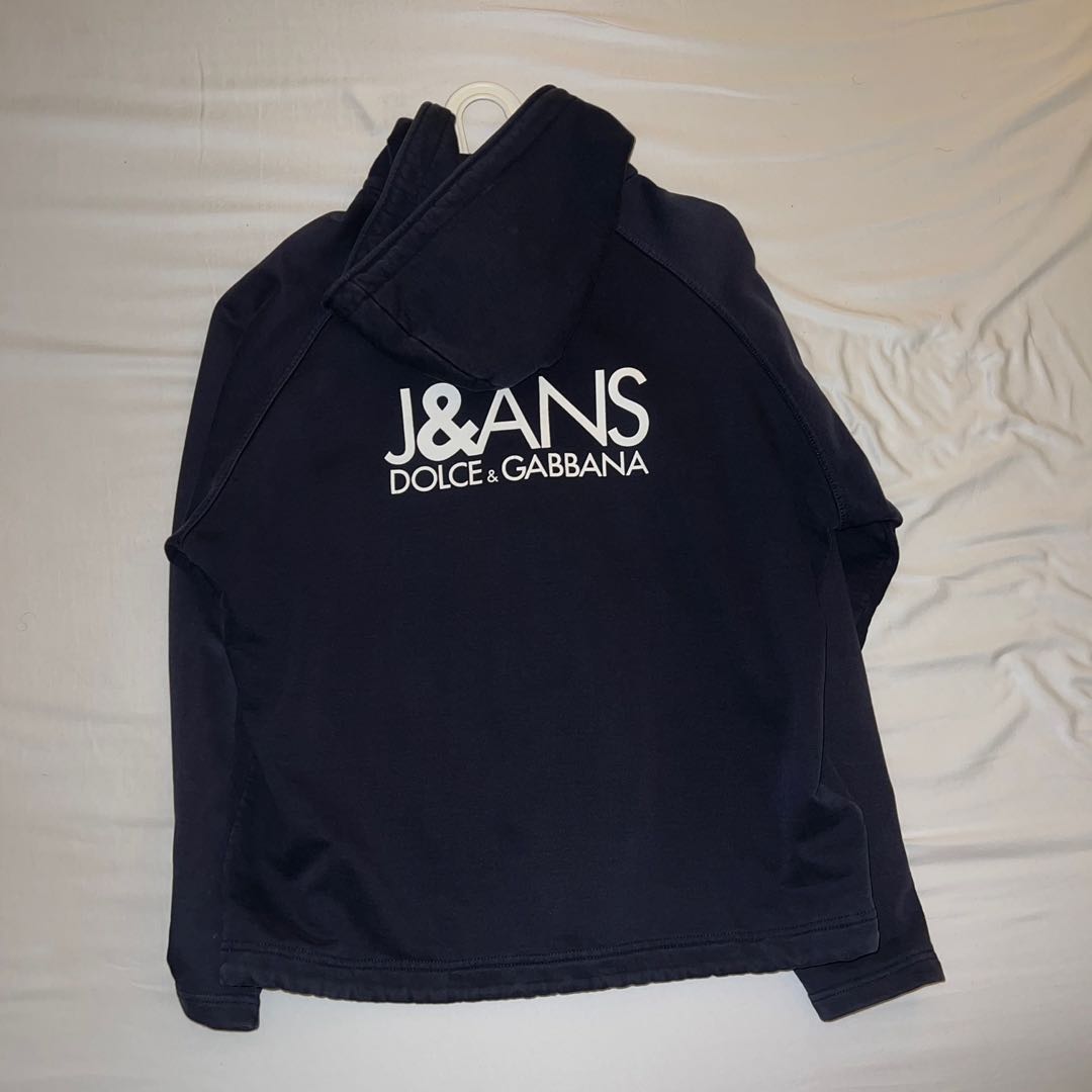 Vintage Dolce Gabbana J ANS Navy Hoodie Men s Fashion Tops