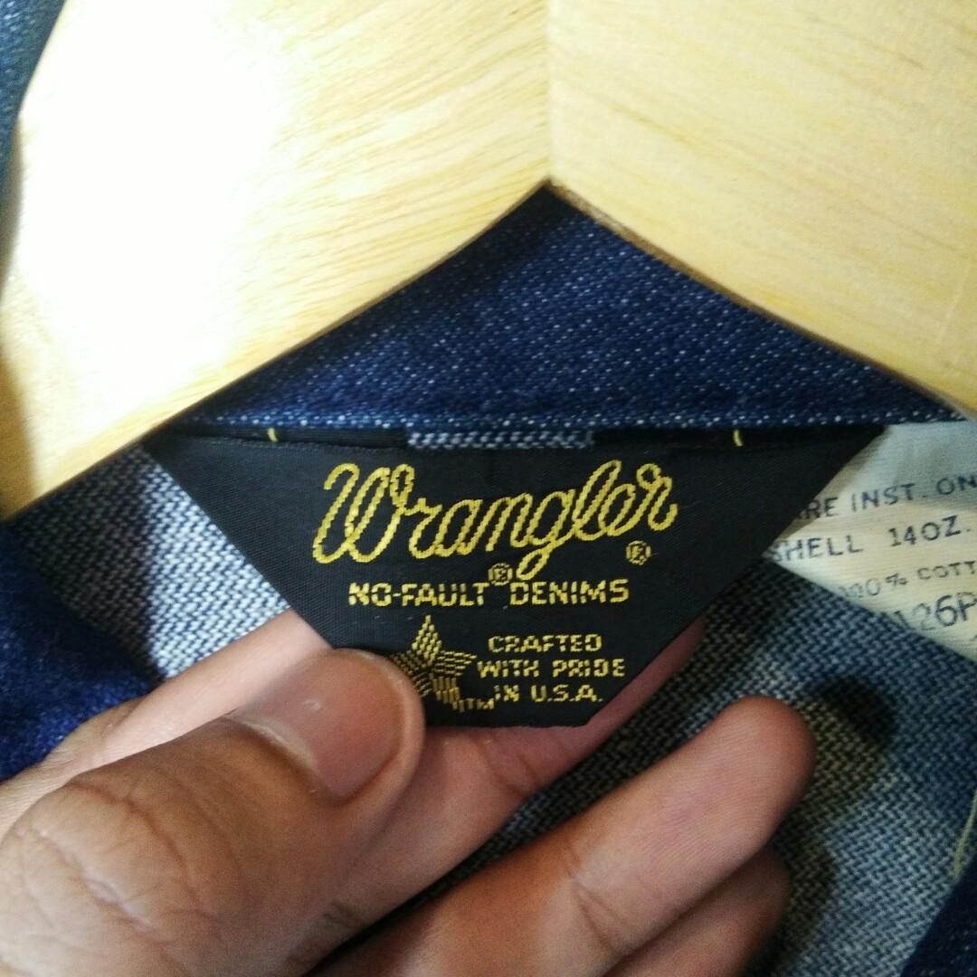 Vintage wrangler denim jacket, Fesyen Pria, Pakaian , Baju ...