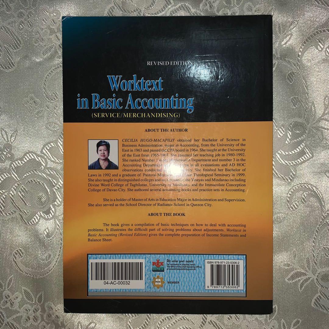 Worktext in Basic Accounting (Category: Textbooks) located in Manila. Submitted by hvscloset (Listing ID 1123620549, Image 2). Description: .