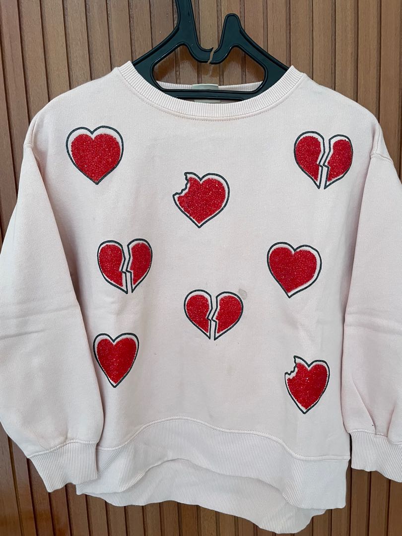 zara heart jumper