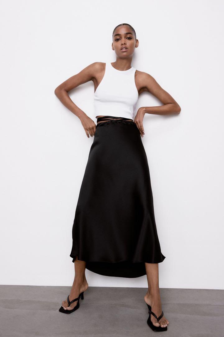 Strap skirt hot sale zara