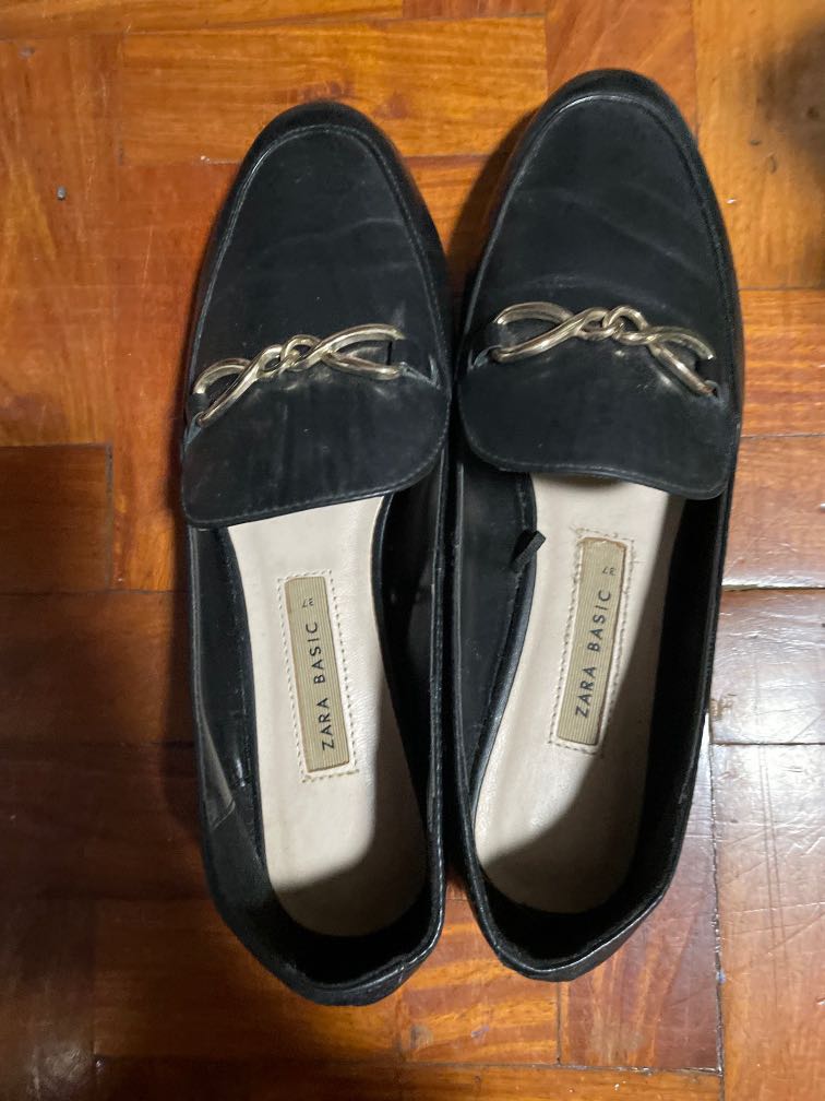 zara basic loafers