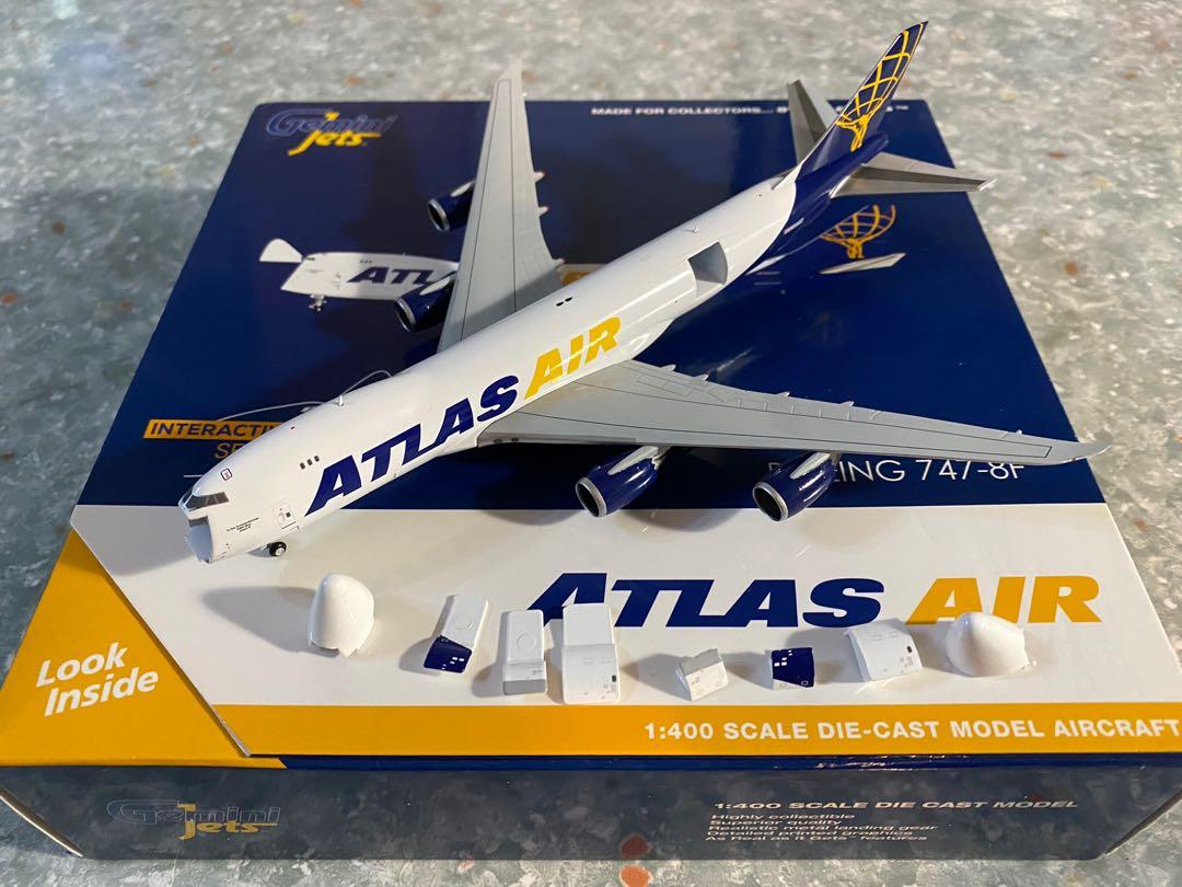 1:400 GJ ATLAS AIR B747-8F N854GT 飛機模型開鼻貨機, 興趣及遊戲