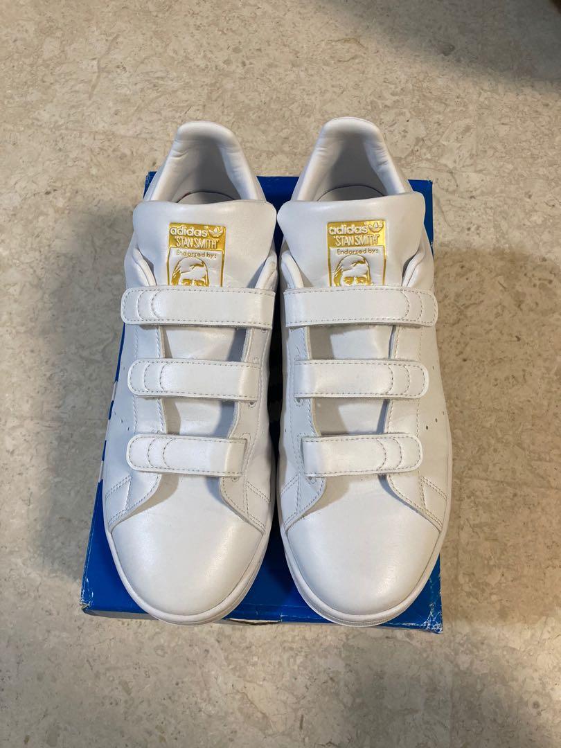 Adidas Stan Smith CF White Gold Logo Men s Originals US9 UK8.5