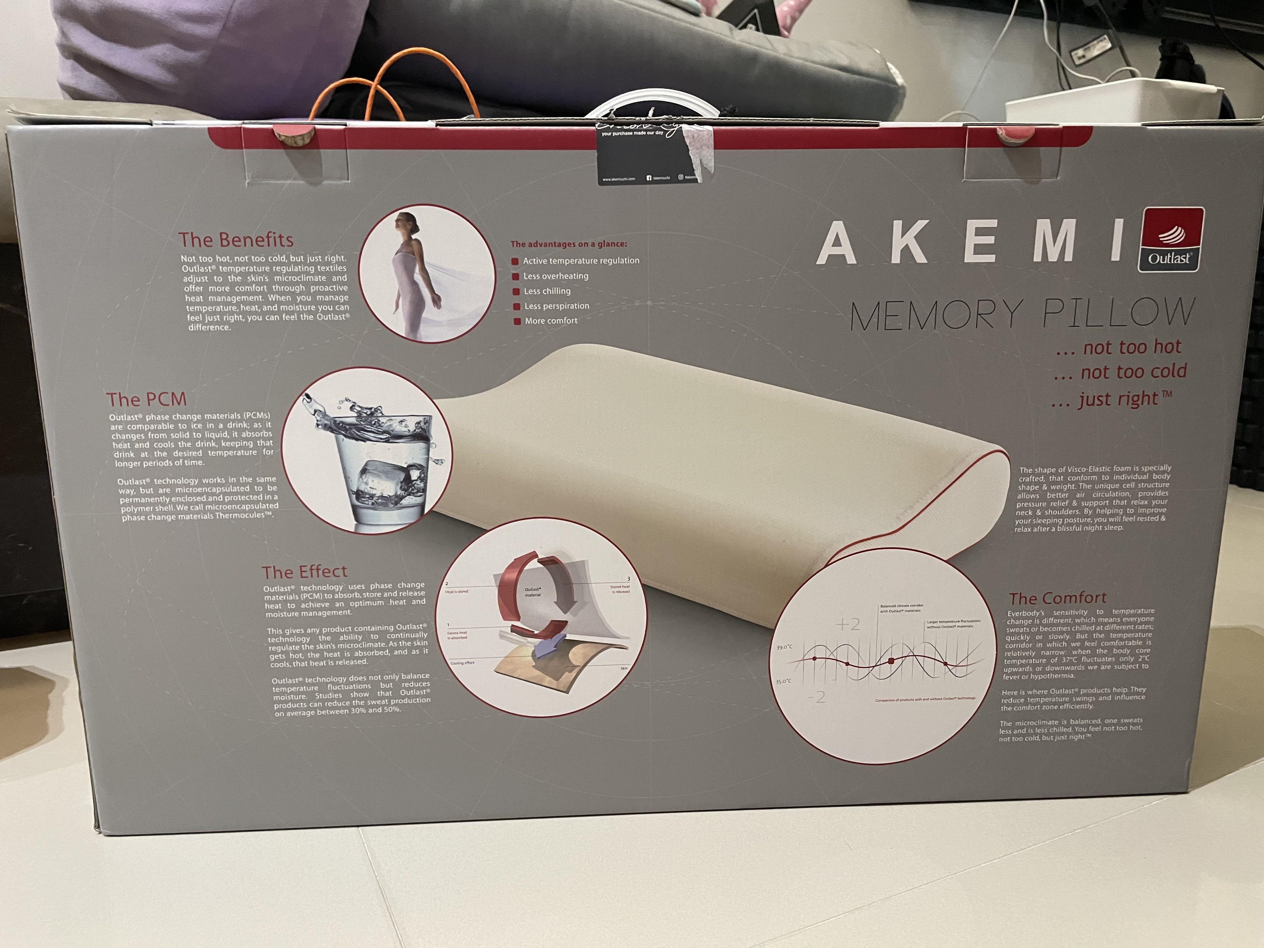 Akemi memory foam pillow clearance