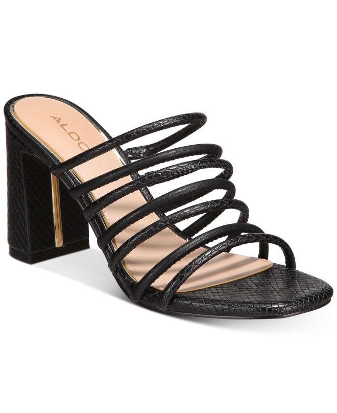 ALDO Trelidda Black Strappy Sandals Women s Fashion Footwear