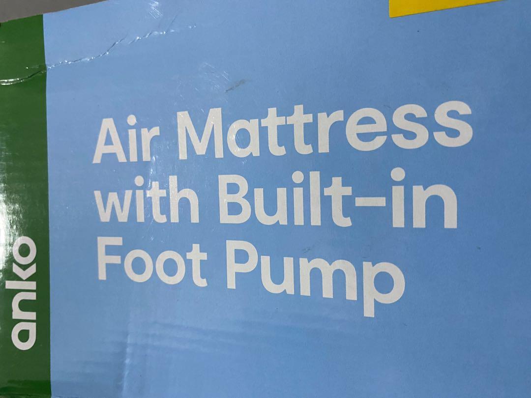 Anko Air Matress with Builtin Foot Pump, Furniture & Home Living