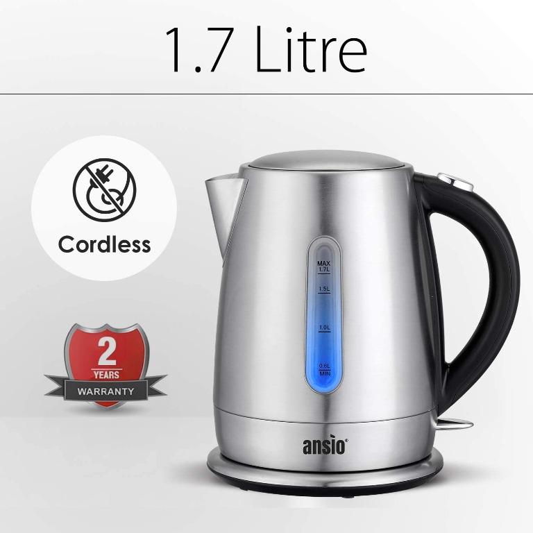 1.8 L Electric Cordless Swivel Kettle Premium Rapid Boil Washable Filter Blue