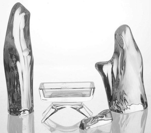 SALE - AUTHENTIC DANSK 4 PIECE CHRISTMAS NATIVITY LEAD CRYSTAL HOLY ...