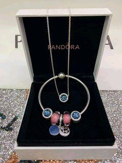 Pandora Bangle and Necklace Set