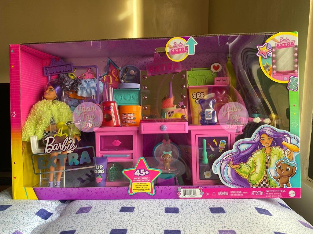 Barbie Extra Doll & Vanity Playset With Exclusive Doll, Hobbies & Toys