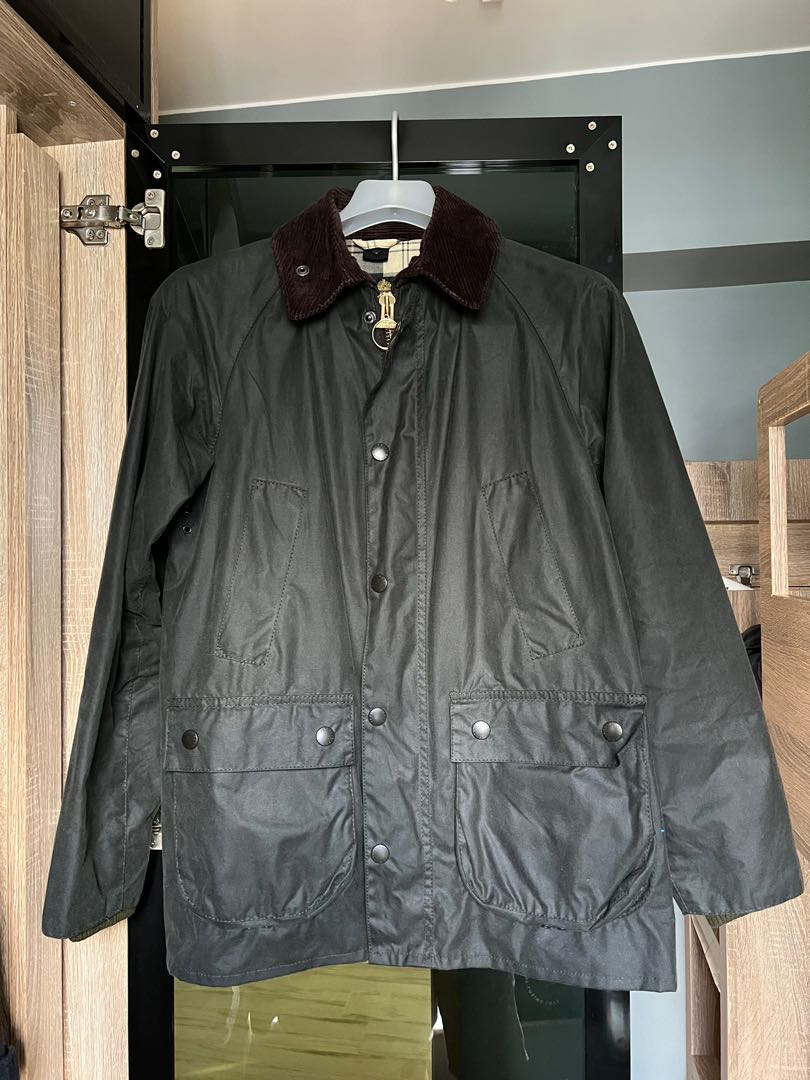 日版Barbour SL Bedale Wax Jacket Sage Size 36, 男裝, 外套及戶外 