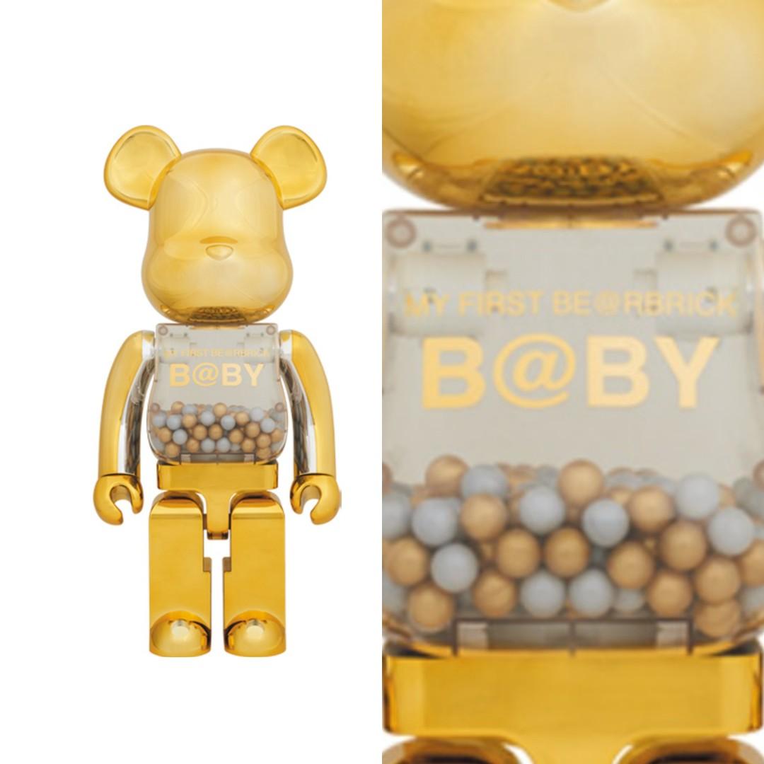 1000% Bearbrick My First Baby Gold / Silver, Hobbies & Toys, Toys 