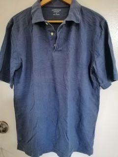 Blue short sleeved polo shirt