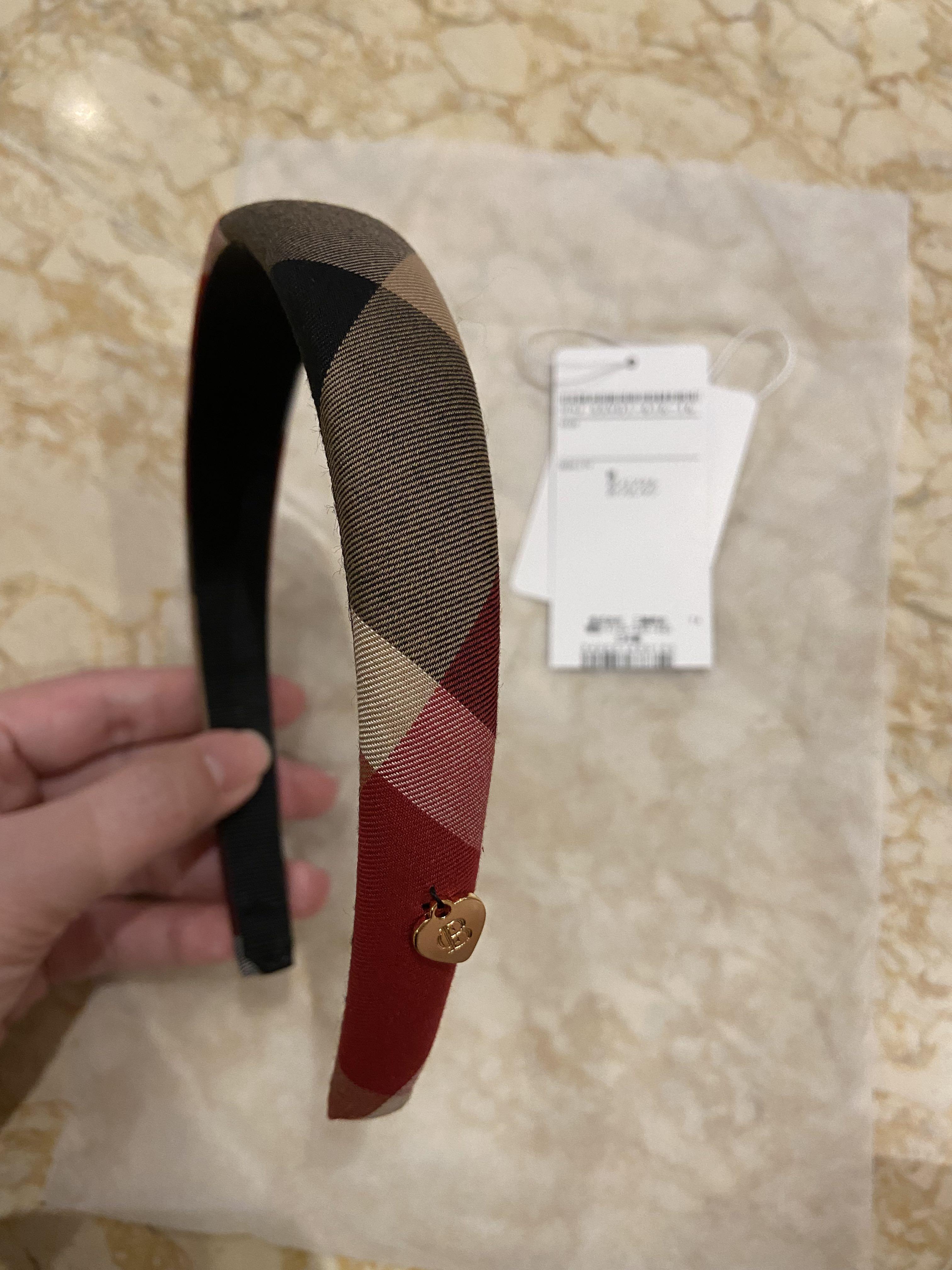 BNWT Blue label Crestbridge red checkered hairband w hearts ...