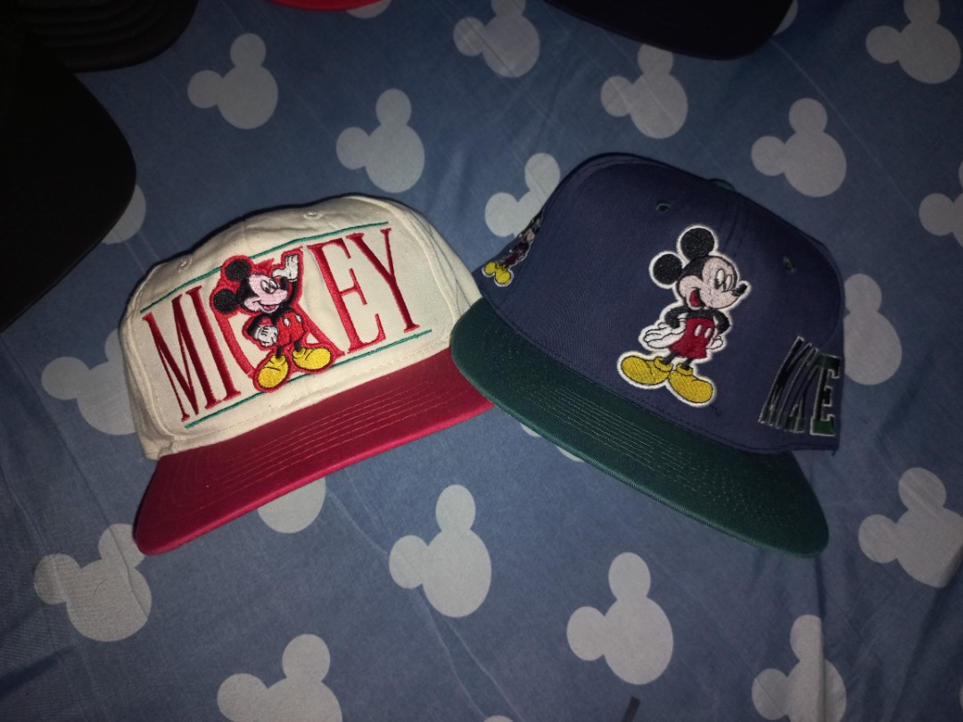 vintage mickey mouse snapback hat navy 