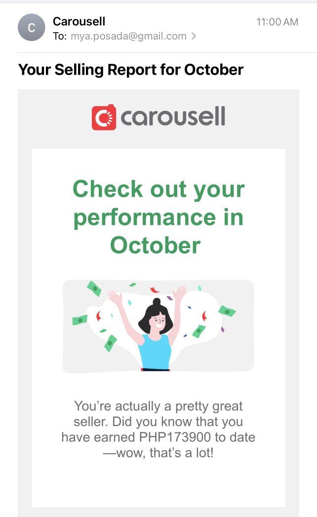 Carousell Feedbacks :) More Sales, More help on the way!! (Category: Announcements) located in Pasig City. Submitted by unicatamara (Listing ID 1123783069, Image 1). Description: MORE SALES, MORE HELP ON THE WAY.
