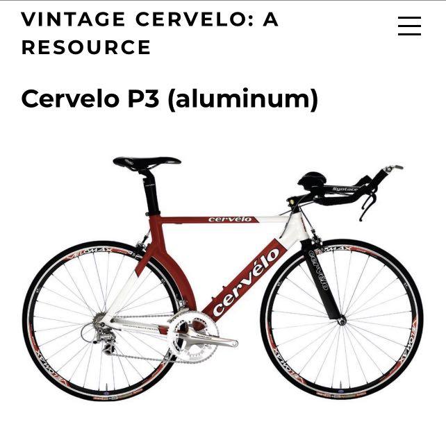 Make offer Cervelo P3 aluminium TT bike circa 2003