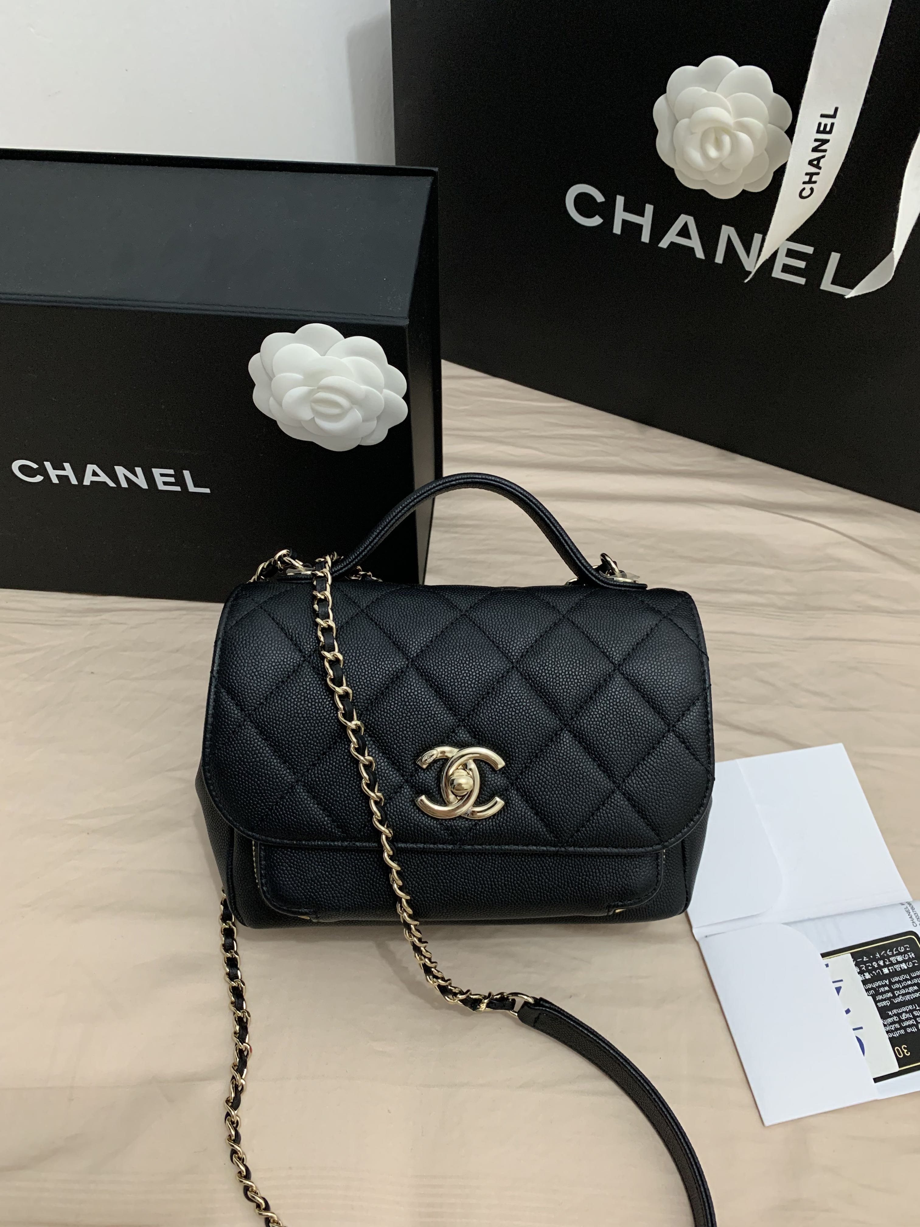 Chanel Business Affinity Small Black, Women's Fashion, Bags & Wallets ...