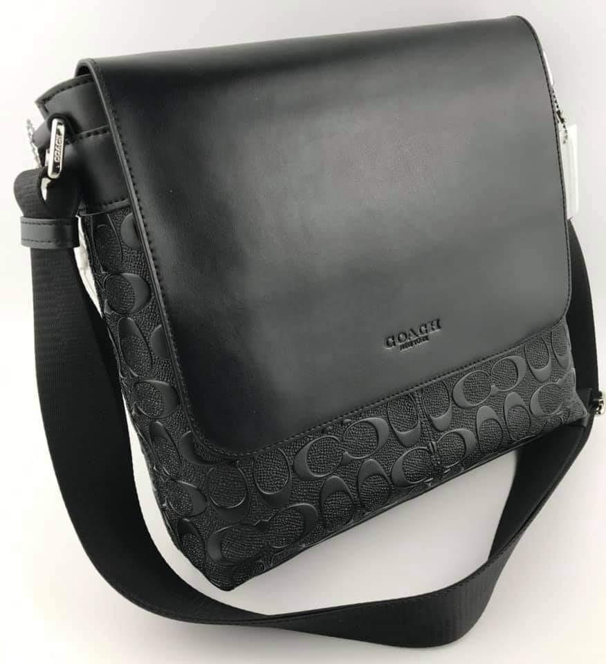CHARLES SMALL MESSENGER IN SIGNATURE CROSSGRAIN LEATHER COACH F72220 Men s Fashion Bags Sling Bags on Carousell