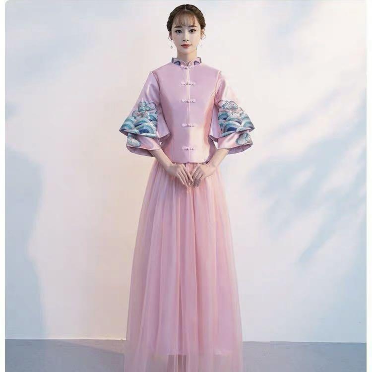 Two piece chinese dress cheap