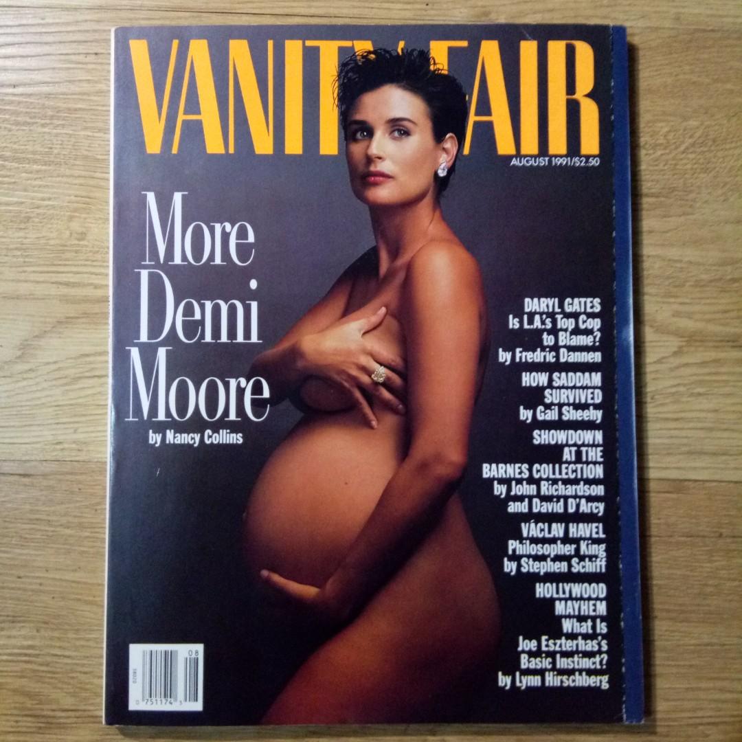 Demi Moore - Vanity Fair August 1991 (Category: Magazines) located in Taguig. Submitted by garagesale_ph (Listing ID 1123782439, Image 1). Description: The now iconic Vanity Fair Issue with a pregnant Demi Moore on the cover. Images shot by Annie Leibovitz. Minor wear on the cover. Refer to pics. No shopee..