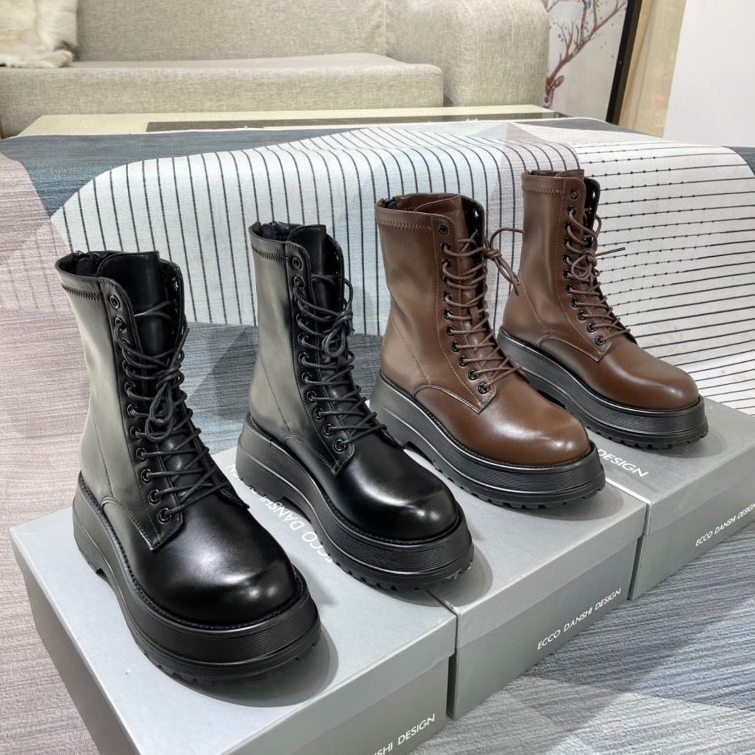 Ecco Leather Boots, Women's Fashion 