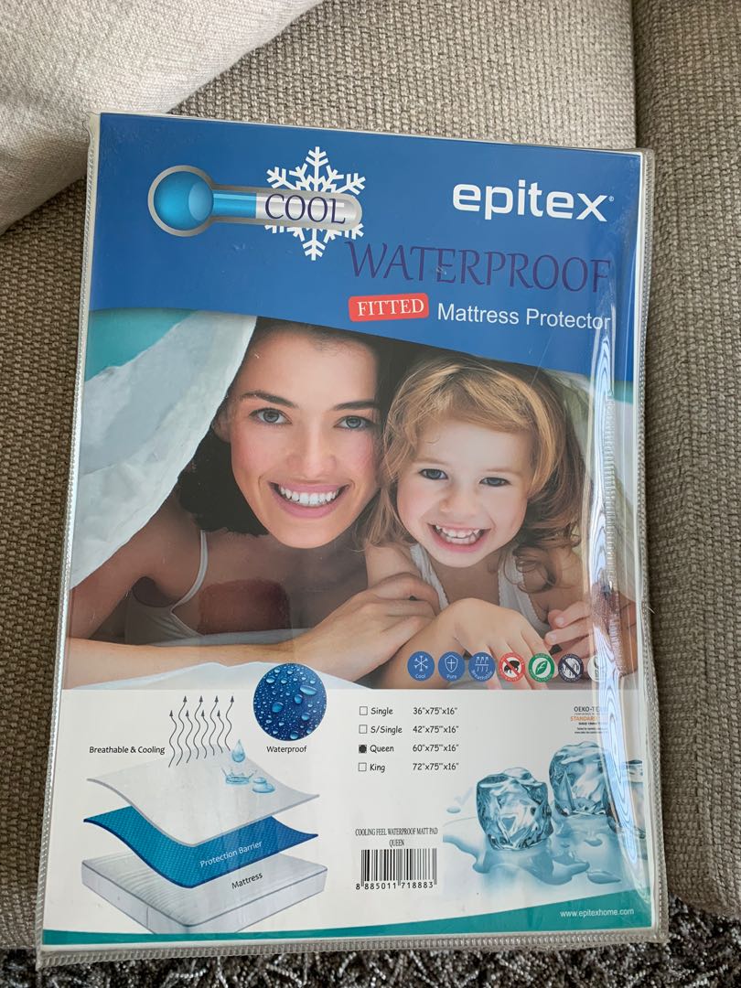 Epitex Waterproof Mattress Protector, Furniture & Home Living, Bedding