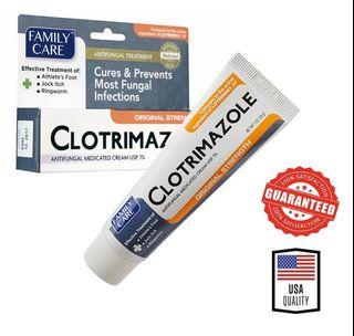 Family Care US Clotrimazole Antifungal Cream Atlete's Foot Cream 1% USP Cream