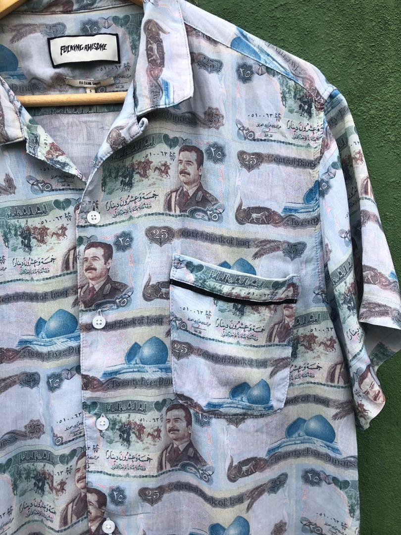 Fucking Awesome Saddam Money Cabana shirt