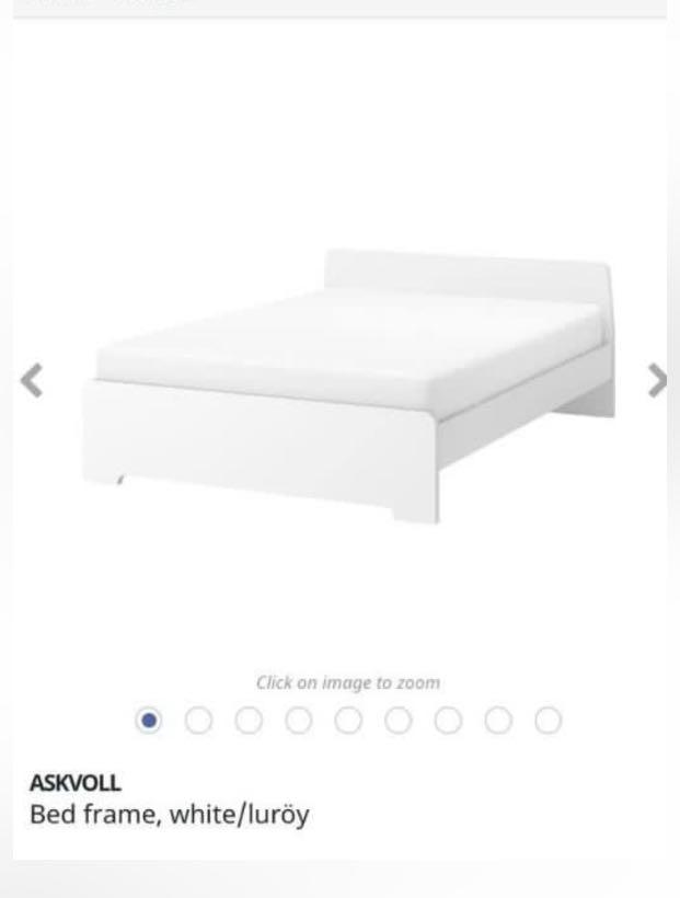 IKEA Askvoll Double Bed Frame, 傢俬＆家居, 傢俬, 床架及床褥 Carousell
