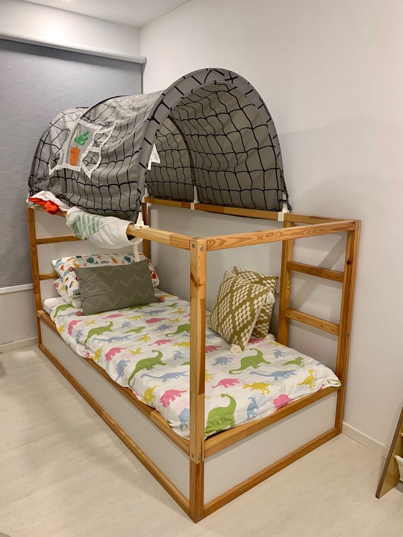 Ikea Kura Convertible Bunk Bed, Canopy, Bedding, Babies & Kids, Baby
