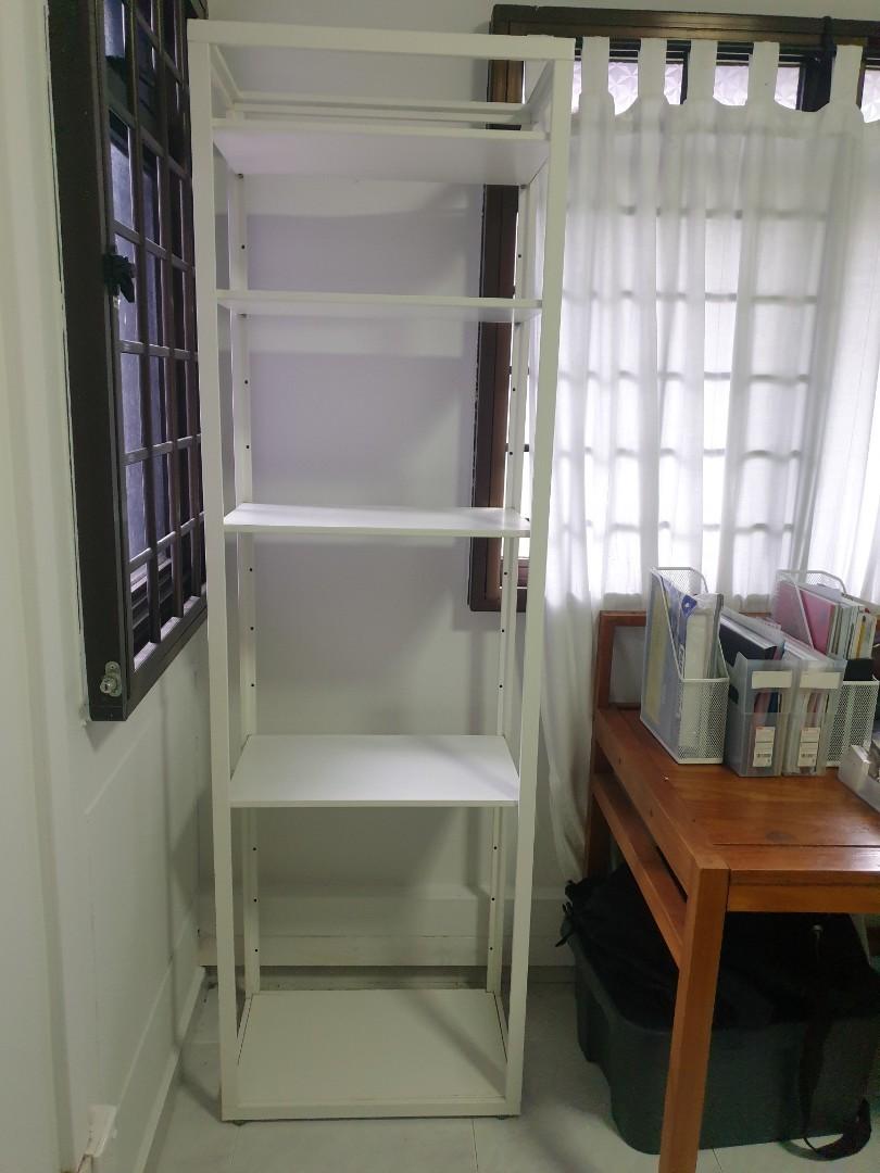 Ikea white open metal rack, Furniture & Home Living, Furniture, Shelves ...