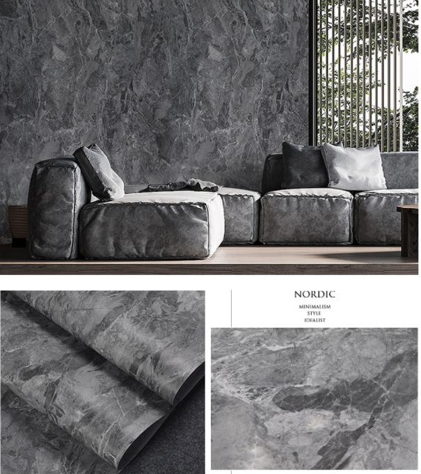 Grey Matte Marble Wallpaper Furniture Wrap Wall DIY Self Adhesive Sticker  Water Proof Toilet Bath Room Contact Paper Furniture Kitchen Cabinet Table  Counter Top Wrap Decal Vinyl Cafe Home Decor, Furniture &
