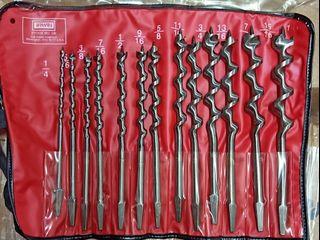 Irwin Auger Bit 13pcs set 1/4-1" #43697 (made in U.S.A)