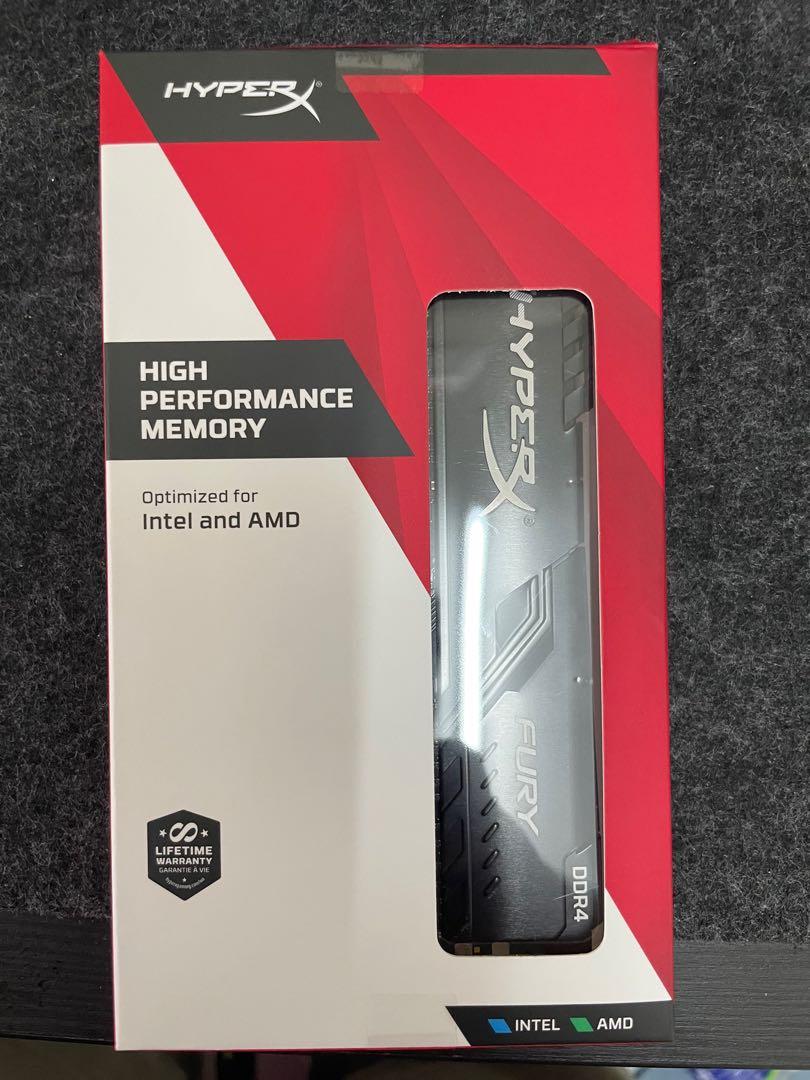 KINGSTON HYPERX FURY BLACK 16GB DDR4 3200MHZ MEMORY RAM Computers