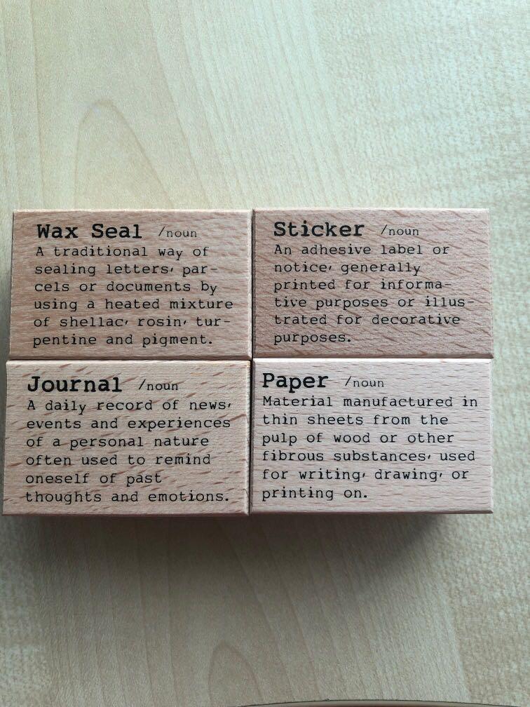 Liberty.hk Definition Rubber Stamp Set, Hobbies & Toys, Stationery