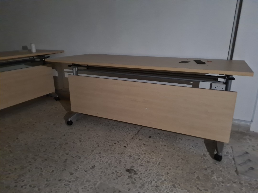 Long Office Table x2, Furniture & Home Living, Furniture, Tables & Sets