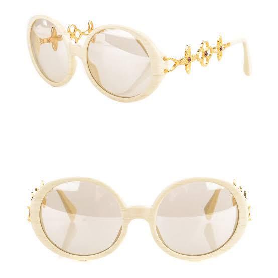 Louis Vuitton Classic Crested Gold Black Sunglasses