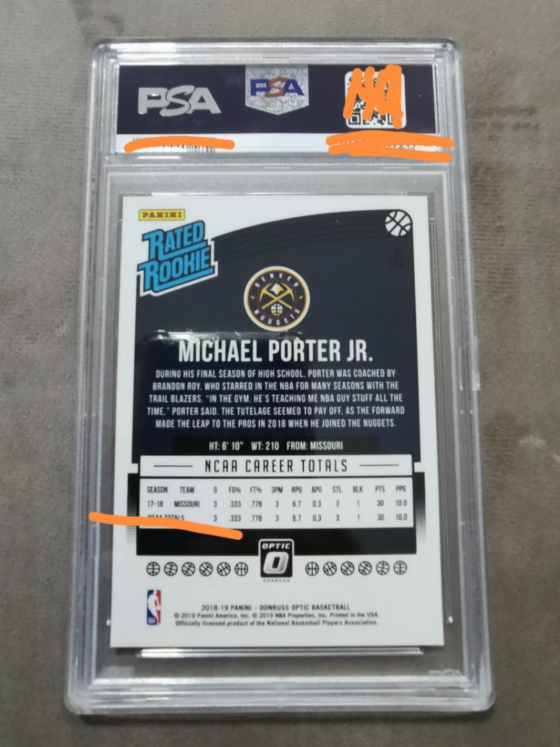 Michael Porter Jr optic rookie PSA 9 (Category: Graded Singles) located in Quezon City. Submitted by nbacardssells (Listing ID 1123804712, Image 2). Description: Michael Porter Jr PSA9 Optic 9.