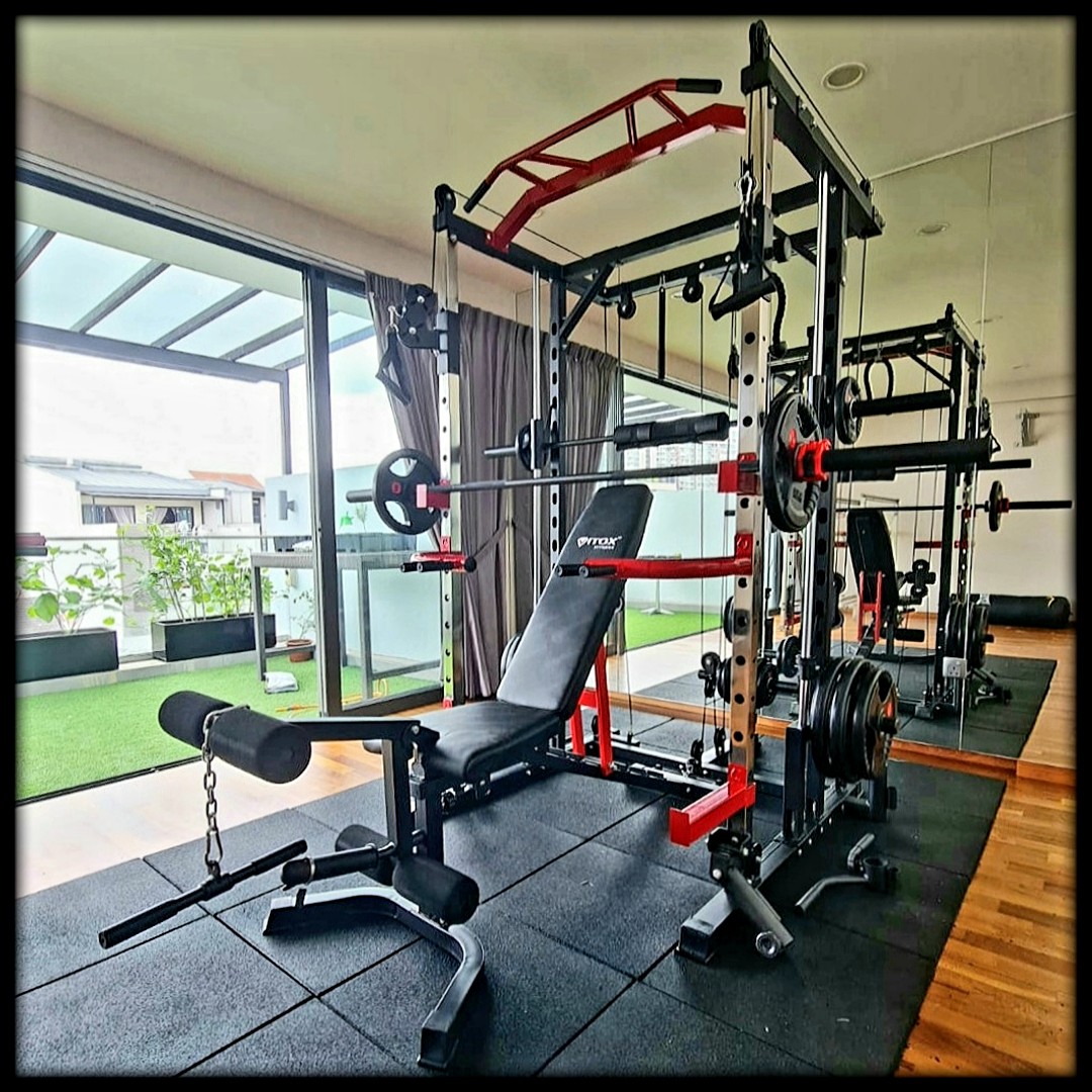 J009 Multi Functional Smith Machine Rack Home Fitness Workout