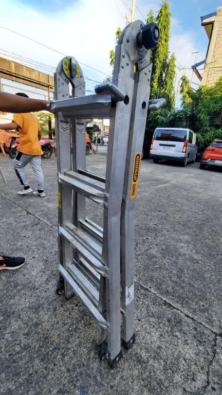 Multipurpose Industrial Ladder Gorilla MM15-I (Category: Ladders & Steps) located in San Pedro. Submitted by affordable_surplus.1 (Listing ID 1123760295, Image 3). Description: Multipurpose Industrial Ladder Gorilla MM15-I ₱8,500 Features Multi purpose ladder (4 configurations) * A frame * Extension * Uneven * A frame Trestle Height 1.2-2.1m A frame 17.5kg Aluminium 120kg capacity REMINDER!! - ALL ITEMS are from Australia. - Some items are SUPLUS