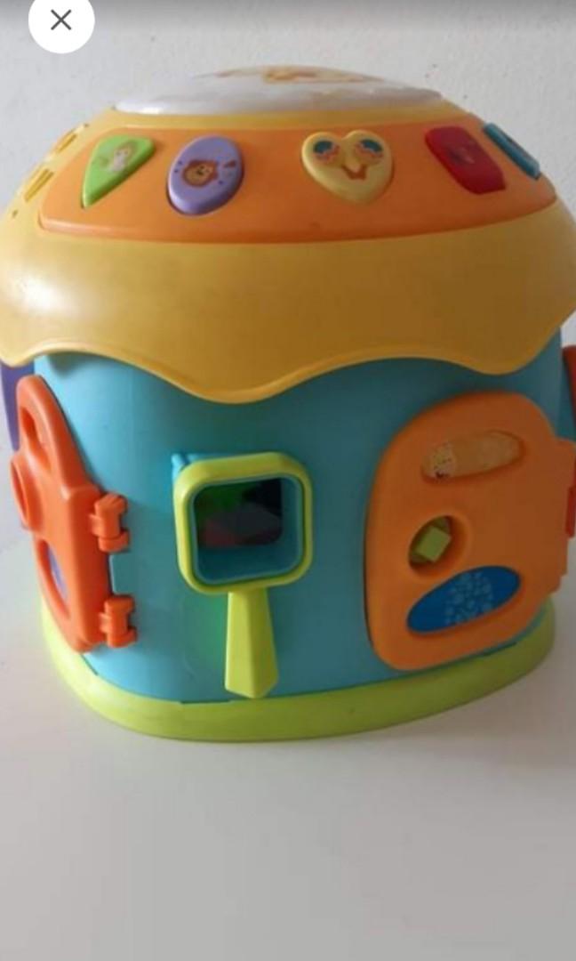 Musical drum shape sorter,light,story, Bayi & Anak, Mainan & Baby
