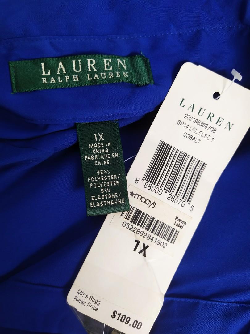 NWT] ðŸ’¯ Authentic RALPH LAUREN Blue Smooth Loose Shirt Blouse ...