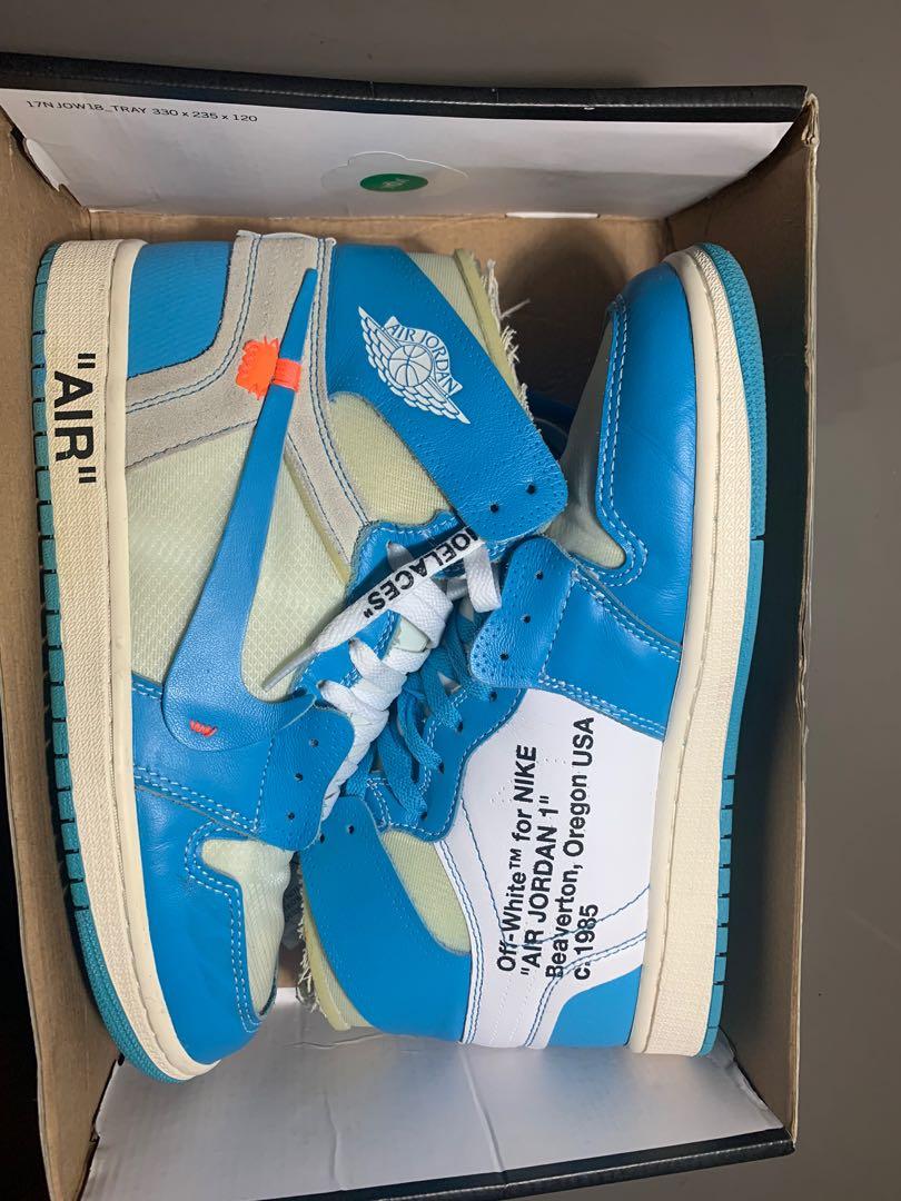 Air jordan 1 off white unc box shop