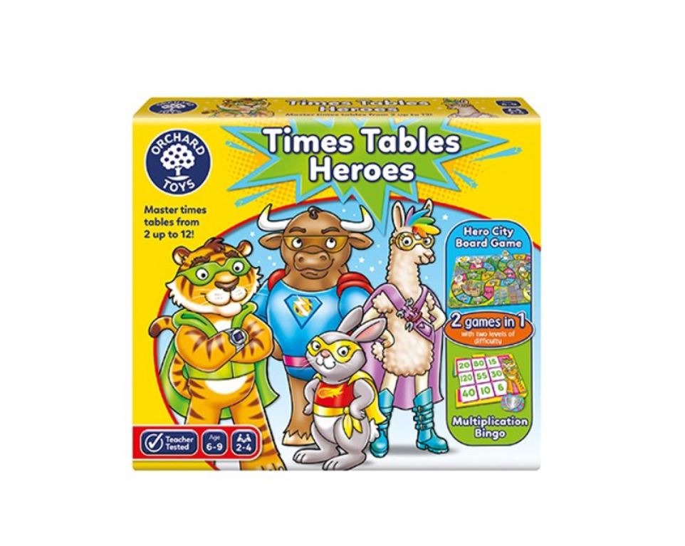 Orchard Toys Times Tables Heroes Game, Hobbies & Toys, Toys & Games on