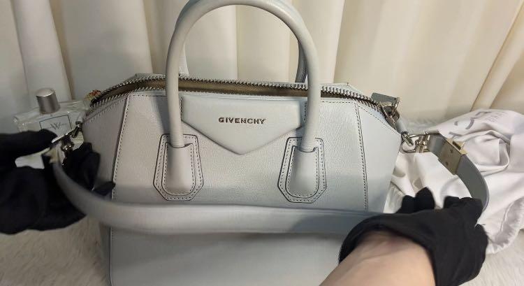 Original givenchy pearl grey antigona from japan (Category: Luxury Bags & Wallets) located in Mandaluyong City. Submitted by japanandsingaporeluxepreloved (Listing ID 1123789656, Image 2). Description: Dm for unboxing video.